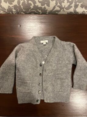 LIVLY Kids Gray Button-Front Cashmere Cardigan - 9-12 months